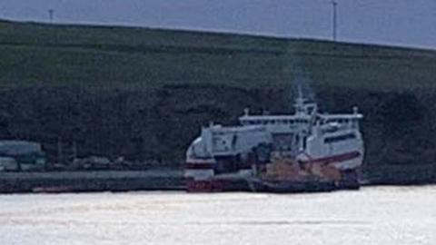 The ferry ran aground near St Margaret's Hope at Orkney