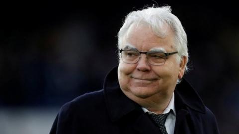 Bill Kenwright at Goodison Park for an Everton fixture in the Premier League