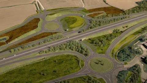 Visualisation of the future Carland Cross junction