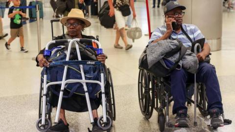 Haitians at Miami International Airport