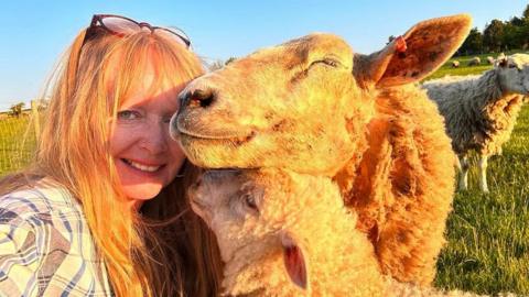 Lady with sheep