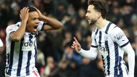 Grady Diangana cannot believe the quality of Mikey Johnston's sixth-minute opener at The Hawthorns