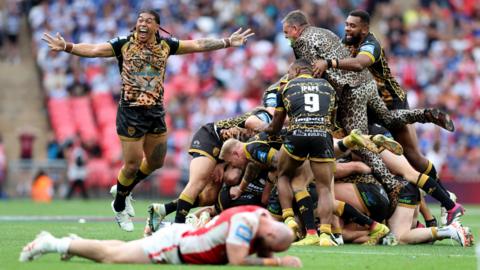 Leigh won their first Challenge Cup title since 1971 after beating Hull KR at Wembley