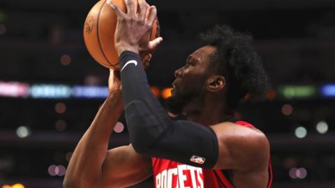 Bruno Fernando in action for Houston Rockets