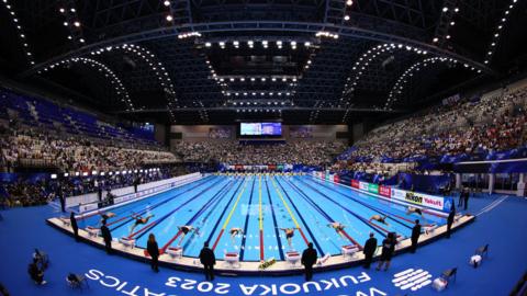 General view of the swimming world championships