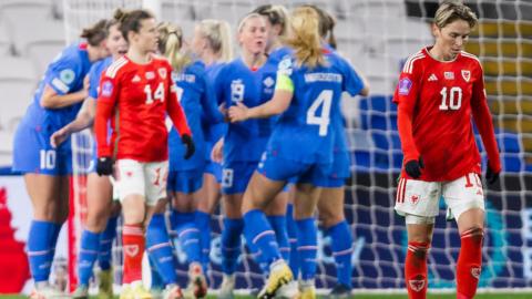 Iceland celebrate their first goal