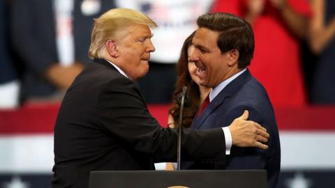 Donald Trump and Ron DeSantis