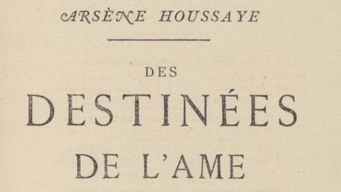 Des Destinées de l'Ame