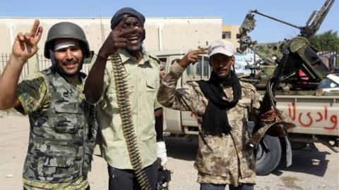 Forces loyal to Libya's Government of National Accord (GNA) in Tripoli