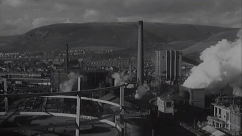 Port Talbot's steelworks in 1951