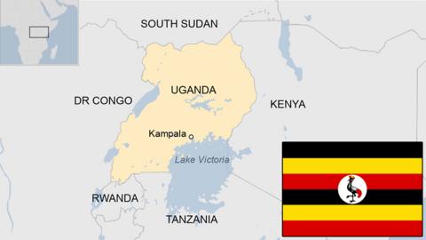 map of Uganda
