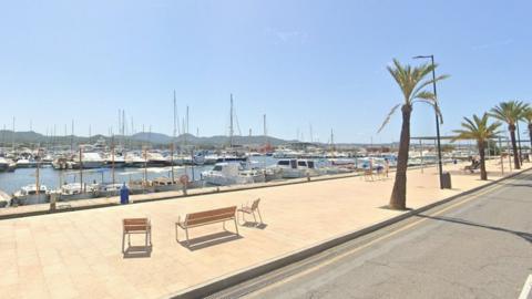 View of promenade at San Antonio, Ibiza