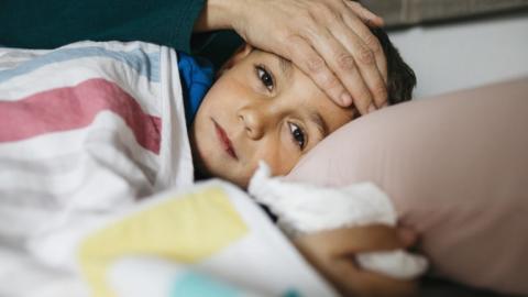 Child unwell with flu