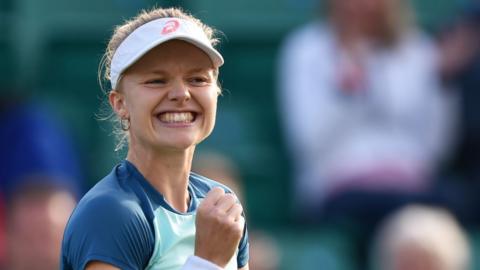 Harriet Dart celebrates a win