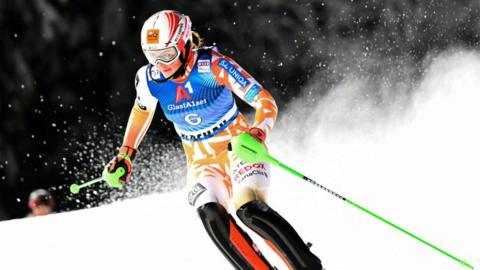 Petra Vlhova during the giant slalom