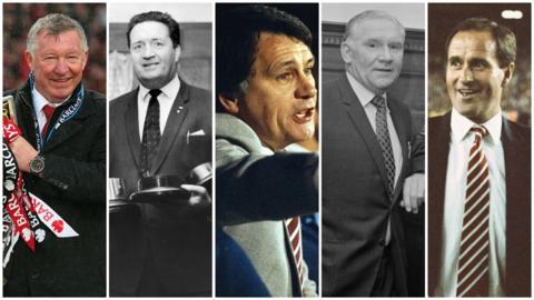 Alex Ferguson, Jock Stein, Bobby Robson, Bill Nicholson, George Graham