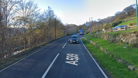 The A539 in Llangollen