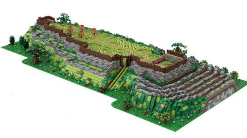 The Lego replica of Worlebury Camp Iron Age Hillfort