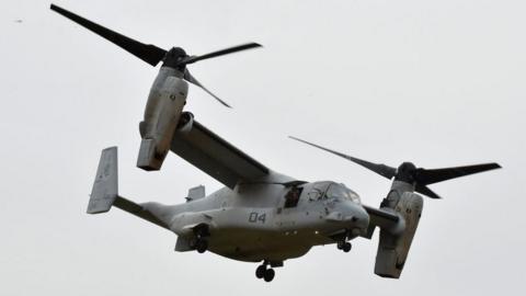 US Osprey flying in Japan in 2017