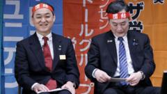 Membros de um sindicato japonês