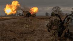 Українські військові обстрілюють позиції російських військ