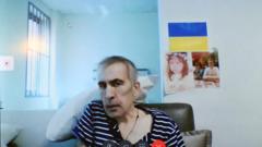 Михаил Саакашвили из тюремной больницы