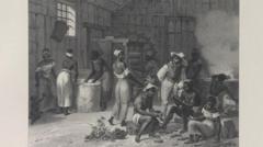 Pintura do século 19 mostra escravizadas trabalhando 