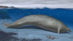 доисторический кит - рисунок