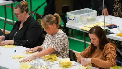 Ballot papers are counted in the Tees Valley mayoral contest