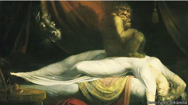Картина: демон на груди у спящей женщины