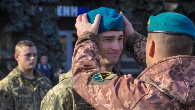 Hlib Stryzhko smiling in military uniform