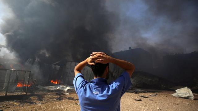 разрушенный завод в Газе