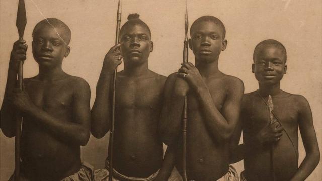 Ота Бенга и трое африканских мальчиков в Сент-Луисе