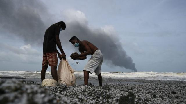 Экологическая катастрофа у берегов Шри-Ланки