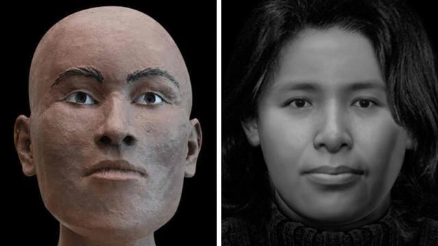 Реконструкция лица жертвы 1999 года в сравнении с гораздо более точным цифровым изображением 2023 года, в котором использованы новые технологии.