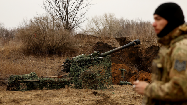 Украинский солдат под Бахмутом