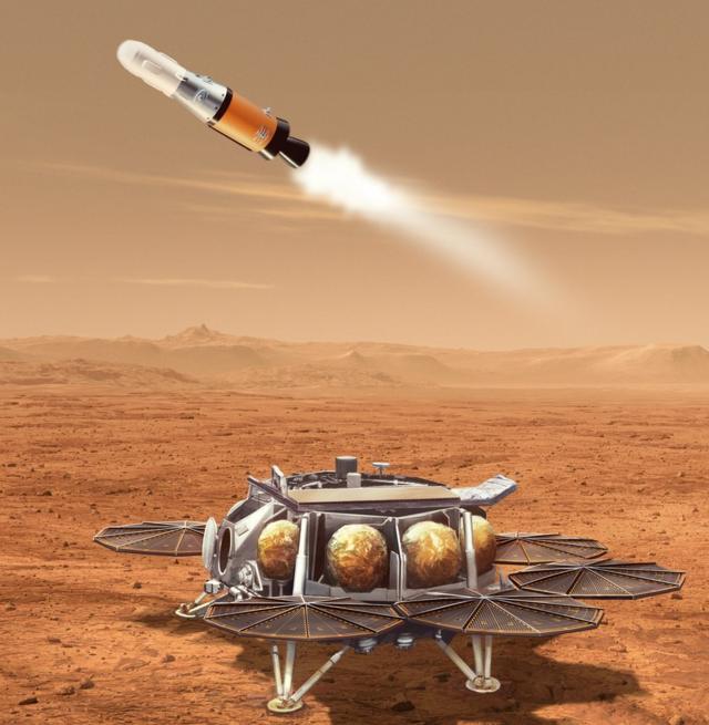 Artwork of Mars sample return