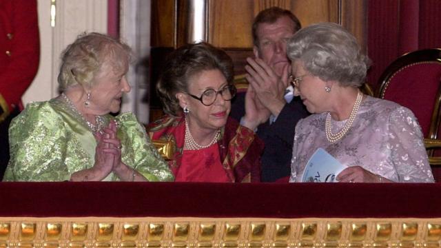 The Queen Mother (left) celebrated her 100th birthday at the ballet, joined in the Royal Box by her daughters Princess Margaret and Queen Elizabeth II (right) and