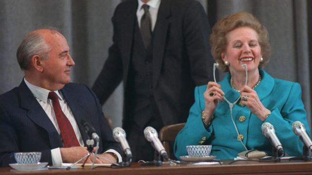Михаил Горбачев и Маргарет Тэтчер, 1990г