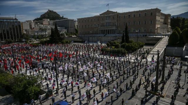 демонстрация в Греции