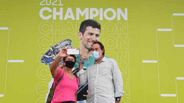 Изображение Новака Джоковича на Australian Open