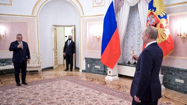 Встреча Путина с премьер-министром Венгрии Орбаном в Москве