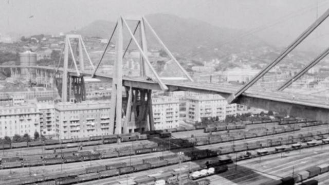 Morandi bridge when it opened in 1967
