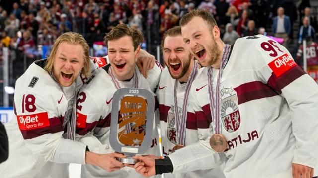 хоккеисты сборной Латвии