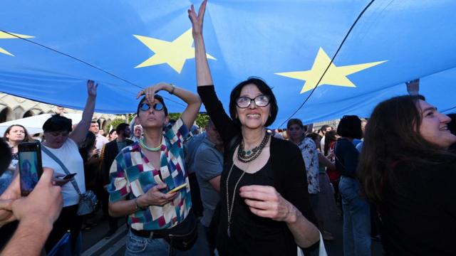 Акция в поддержку будушего Грузии в ЕС