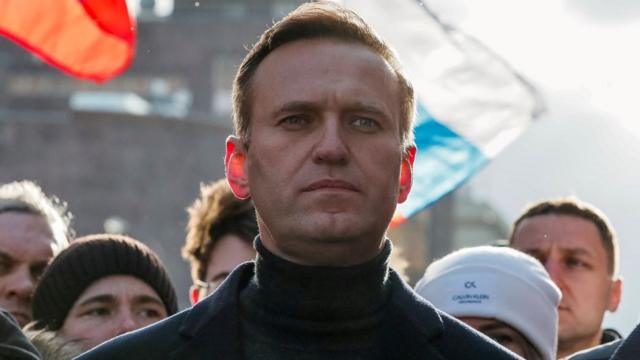 Алексей Навальный на демонстрации в годовщину убийства Бориса Немцова