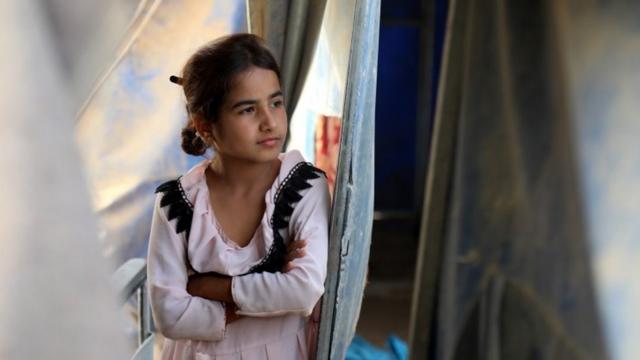 Девочка в лагере беженцев Аль-Амирия в Ираке