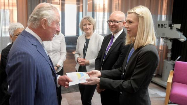 Принц Чарльз с журналистами Всемирной службы Би-би-си