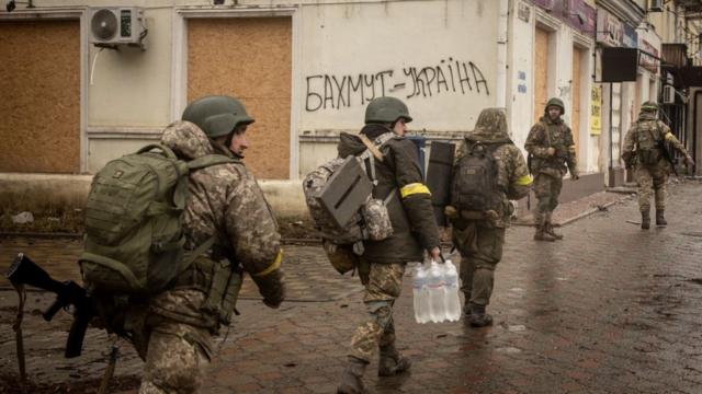 Украинские войска в Бахмуте, декабрь 2022 г.