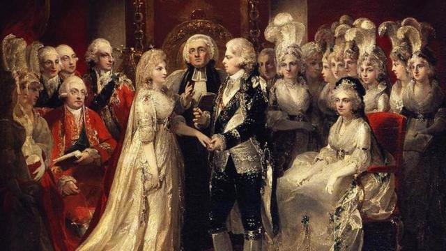 Свадьба будущего короля Георга IV и Каролины Брауншвейгской